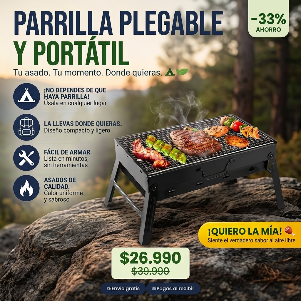 Parrilla Plegable y Portátil